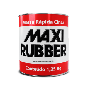 MASSA RAPIDA CINZA 1,25KG MAXI RUBBER