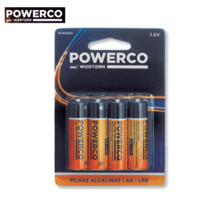 PILHA ALCALINA AA 4PCS POWERCO PLHA003 CX12