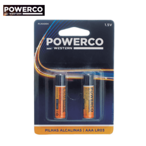 PILHA ALCALINA AAA 2PCS POWERCO PLHA004 CX12