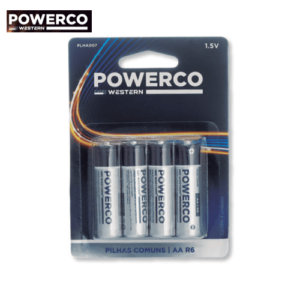 PILHA COMUM AA C/4PCS BLISTER POWERCO PLHA007 CX18