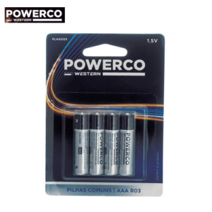 PILHA COMUM AAA C/4PCS BLISTER POWERCO PLHA009 CX18