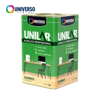 UNIVERSO TINTA LATEX ACRIL PROF UNILAR BCO NEVE LATA 18LT